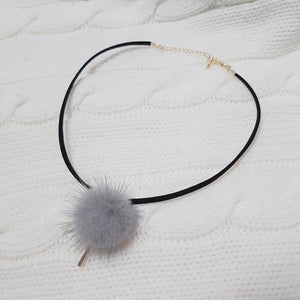 Grey Fur Choker