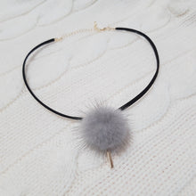 Load image into Gallery viewer, Grey Fur Choker