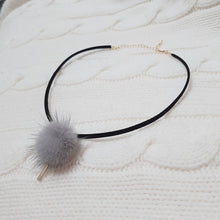 Load image into Gallery viewer, Grey Fur Choker