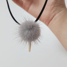 Load image into Gallery viewer, Grey Fur Choker