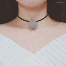 Load image into Gallery viewer, Grey Fur Choker