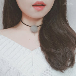Grey Fur Choker