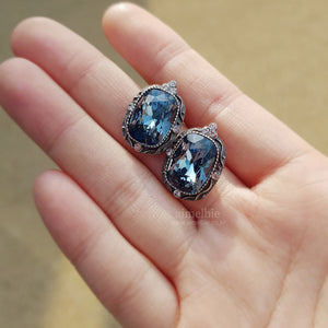 Antique Deep Blue Earrings (April Naeun, Yukika Earrings)