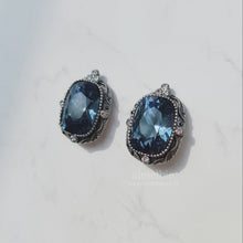 Load image into Gallery viewer, Antique Deep Blue Earrings (April Naeun, Yukika Earrings)