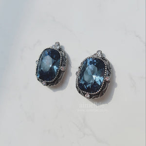 Antique Deep Blue Earrings (April Naeun, Yukika Earrings)