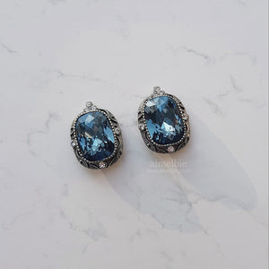 Antique Deep Blue Earrings (April Naeun, Yukika Earrings)