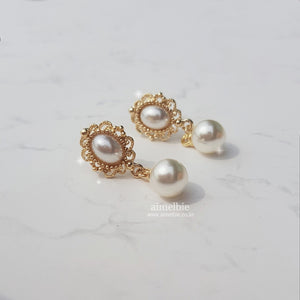 Daily Antique Earrings - Gold ver. (IVE Yujin Earrings)