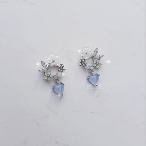 Baby Bouquet Earrings - Blue