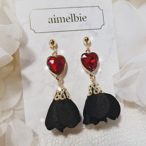 Ruby Blossom Earrings