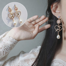 Load image into Gallery viewer, Rudolph and the Moon Earrings - Coral Pink ver.