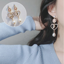 Load image into Gallery viewer, Rudolph and the Moon Earrings - Coral Pink ver.