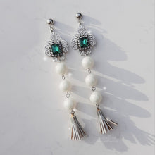 Load image into Gallery viewer, Antique Emerald Palace Earrings