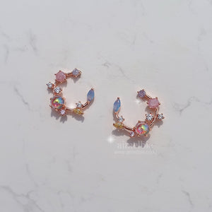 Coral Moon Earrings - Pink