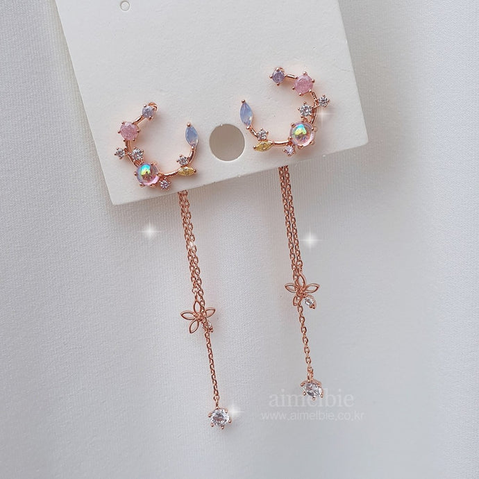 Coral Moon Earrings - Pink