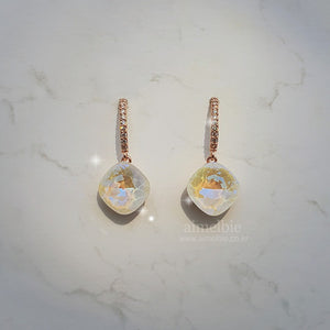 Premium Daily Crystal Earrings - White