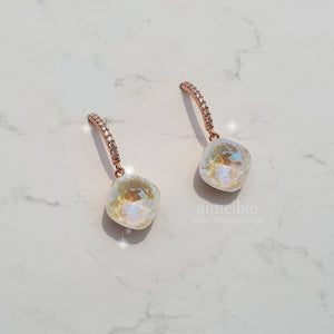 Premium Daily Crystal Earrings - White