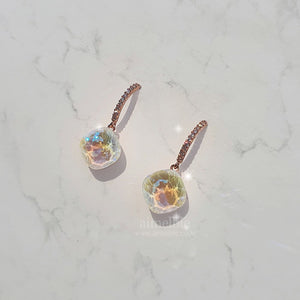 Premium Daily Crystal Earrings - White