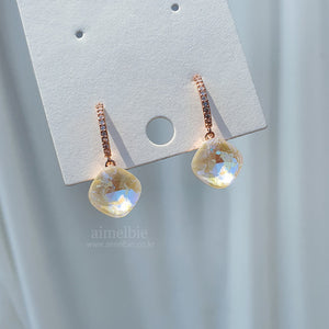 Premium Daily Crystal Earrings - White