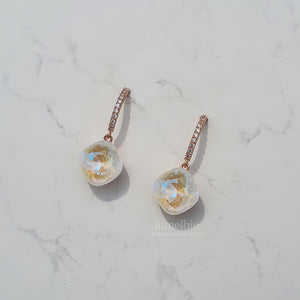 Premium Daily Crystal Earrings - White