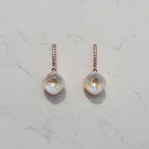 Premium Daily Crystal Earrings - White