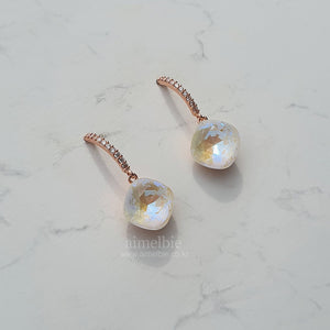 Premium Daily Crystal Earrings - White