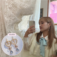 Load image into Gallery viewer, Fairy Hearts Earrings - Light Sapphire ver. (Cherrybullet Hyeyoon Earrings)