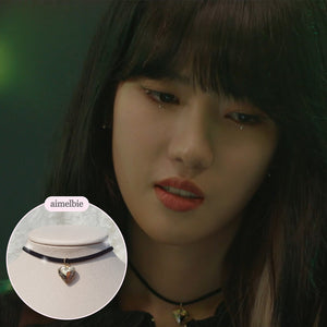 Vintage Heart Locket Choker ('Nevertheless Hyeji Yang, IVE Yujin, Rocketpunch Dahyun choker)