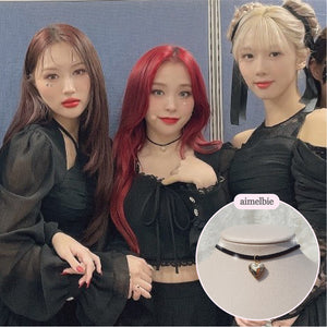 Vintage Heart Locket Choker (Bae Suzy from 'Doona!', IVE Yujin choker)