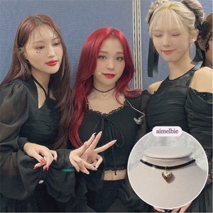 Vintage Heart Locket Choker (Bae Suzy from 'Doona!', IVE Yujin choker)