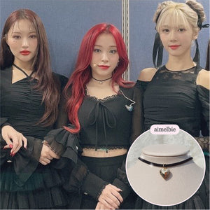 Vintage Heart Locket Choker (Bae Suzy from 'Doona!', IVE Yujin choker)