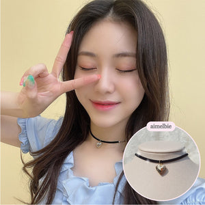 Vintage Heart Locket Choker (Bae Suzy from 'Doona!', IVE Yujin choker)