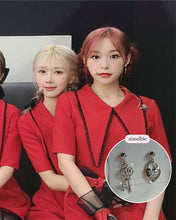 Load image into Gallery viewer, Silver Heart Key Earrings (STAYC Seeun, Sieun, Dreamcatcher Gahyun Earrings)