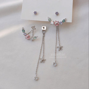 Pastel Jewel Arc Earrings