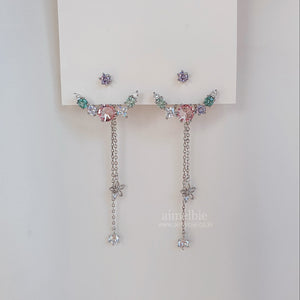 Pastel Jewel Arc Earrings