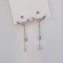 Load image into Gallery viewer, Pastel Jewel Arc Earrings