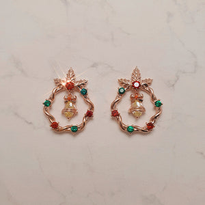 Christmas Wreath Earrings