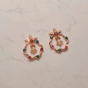 Christmas Wreath Earrings
