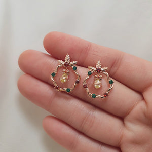 Christmas Wreath Earrings