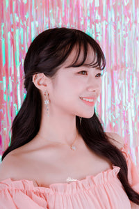 Diamond Petals Earrings - Peach Pink ver.