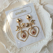 Load image into Gallery viewer, Vintage Teddy Bear Earrings - Heart Version