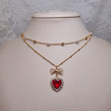 Load image into Gallery viewer, Red Heart Princess Layered Necklace