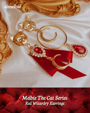 Load image into Gallery viewer, Melbie The Cat Series - Red Wizardry Earrings