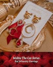 Load image into Gallery viewer, Melbie The Cat Series - Red Wizardry Earrings