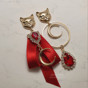 Melbie The Cat Series - Red Wizardry Earrings