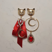 Load image into Gallery viewer, Melbie The Cat Series - Red Wizardry Earrings