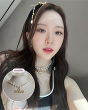 Load image into Gallery viewer, Love Pearl Choker Necklace - Gold ver. (Kep1er Yujin, Alice Chaejeong Choker)