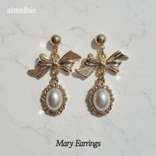 Load image into Gallery viewer, Mary Earrings - Pearl Version (Redvelvet Joy Earrings)