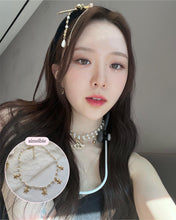 Load image into Gallery viewer, Starry Pearl Choker Necklace - Gold (Woo!ah! Minseo, Sora, Alice Chaejeong Necklace)