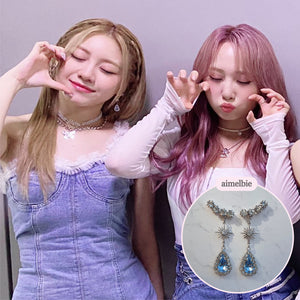 Stellar Elf Earrings - Light Sapphire (Rocket Punch Dahyun Earrings)
